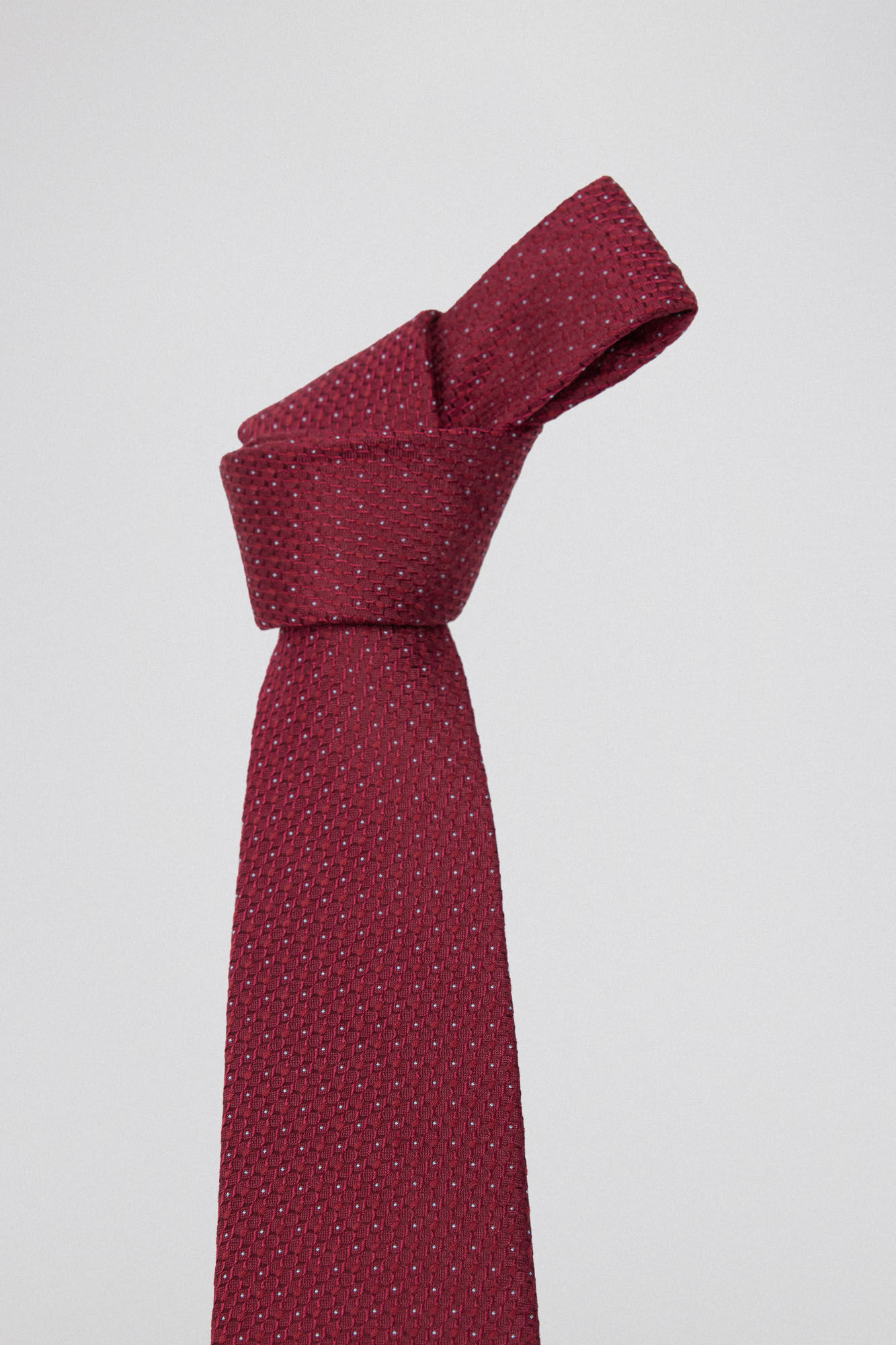 Pedro del Hierro Natural silk tie Burgundy
