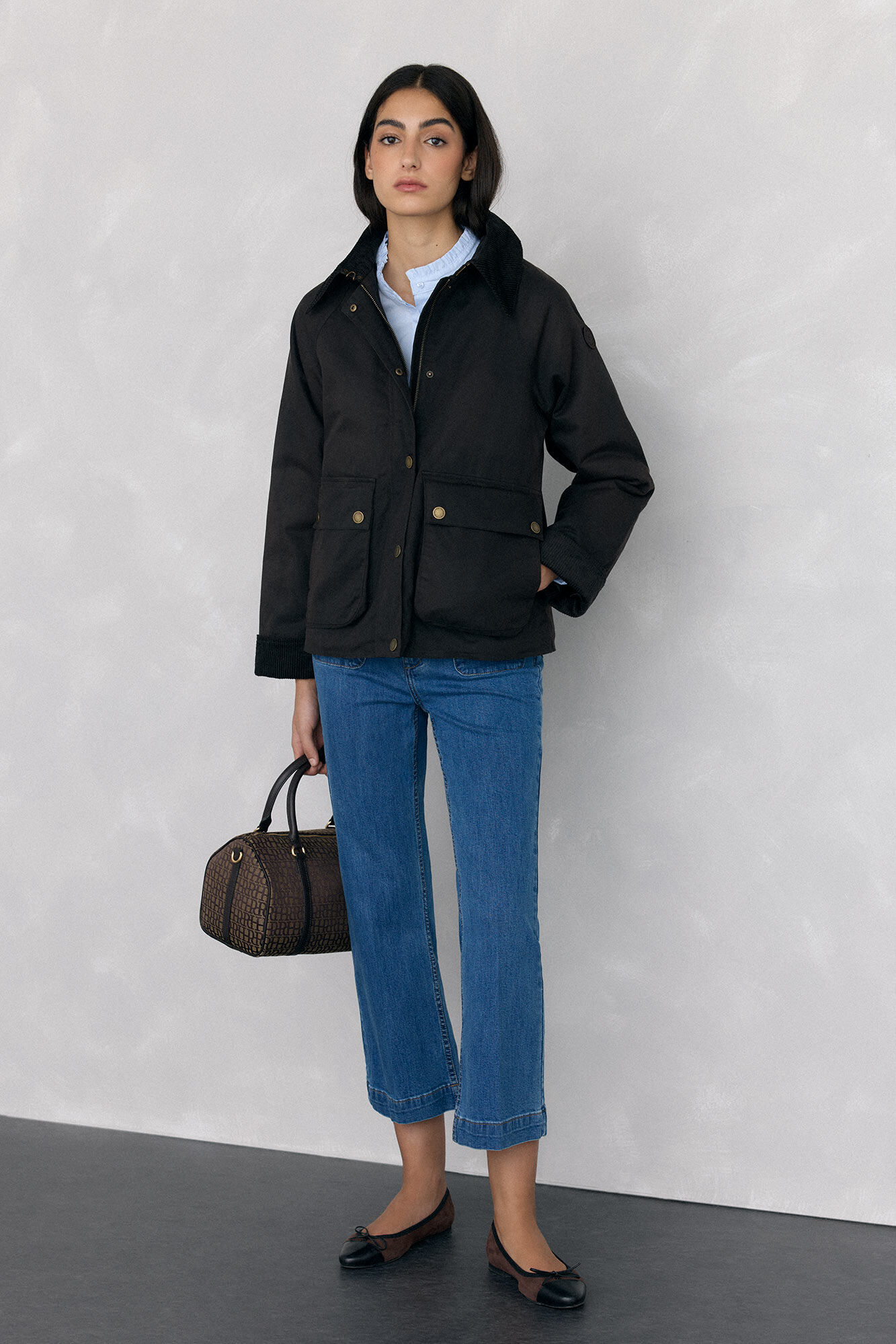 Pedro del Hierro Parka acolchada tejido encerado