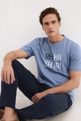 Pedro del Hierro Logo T-shirt Blue