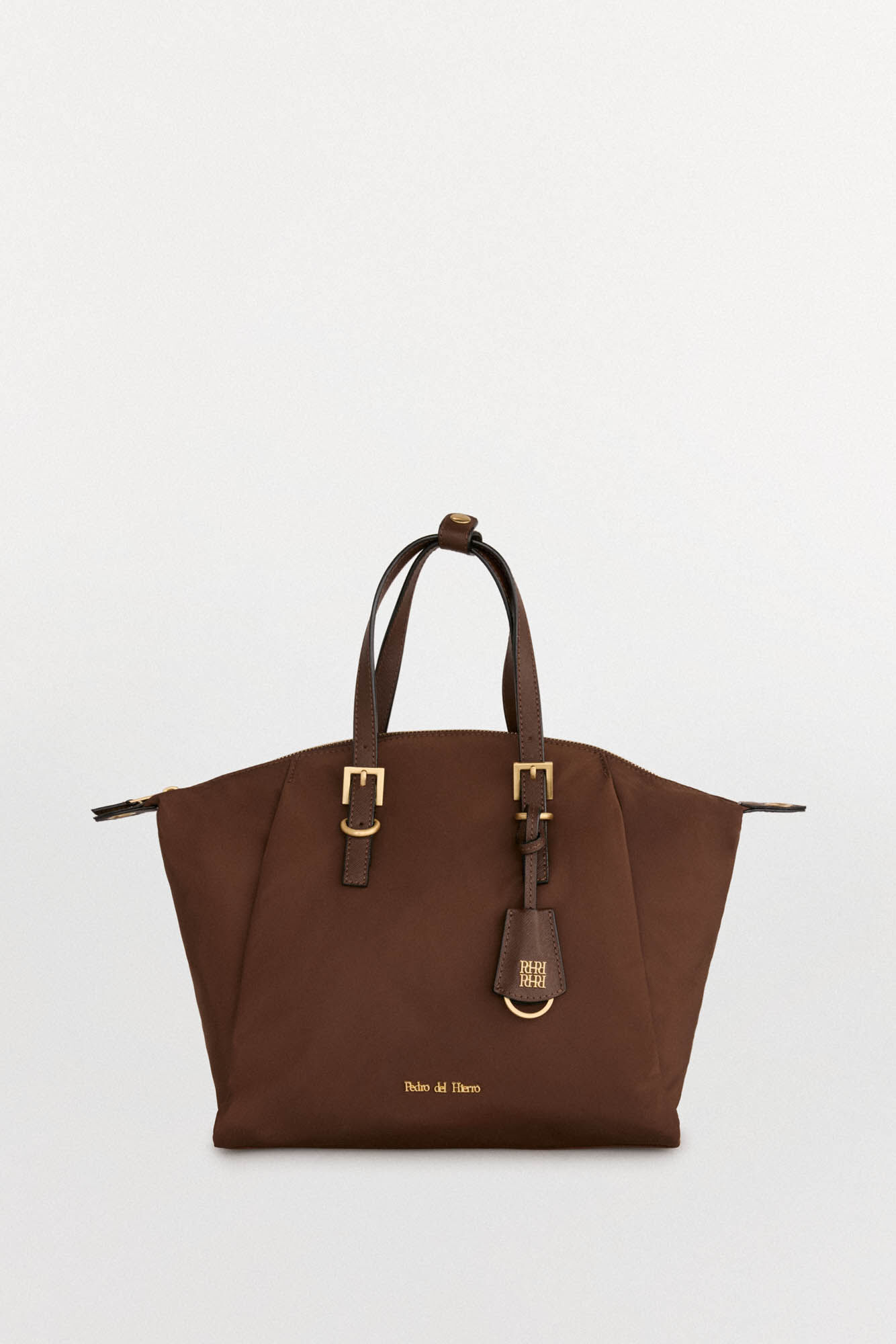 Pedro del Hierro Nylon shopper bag with buckles