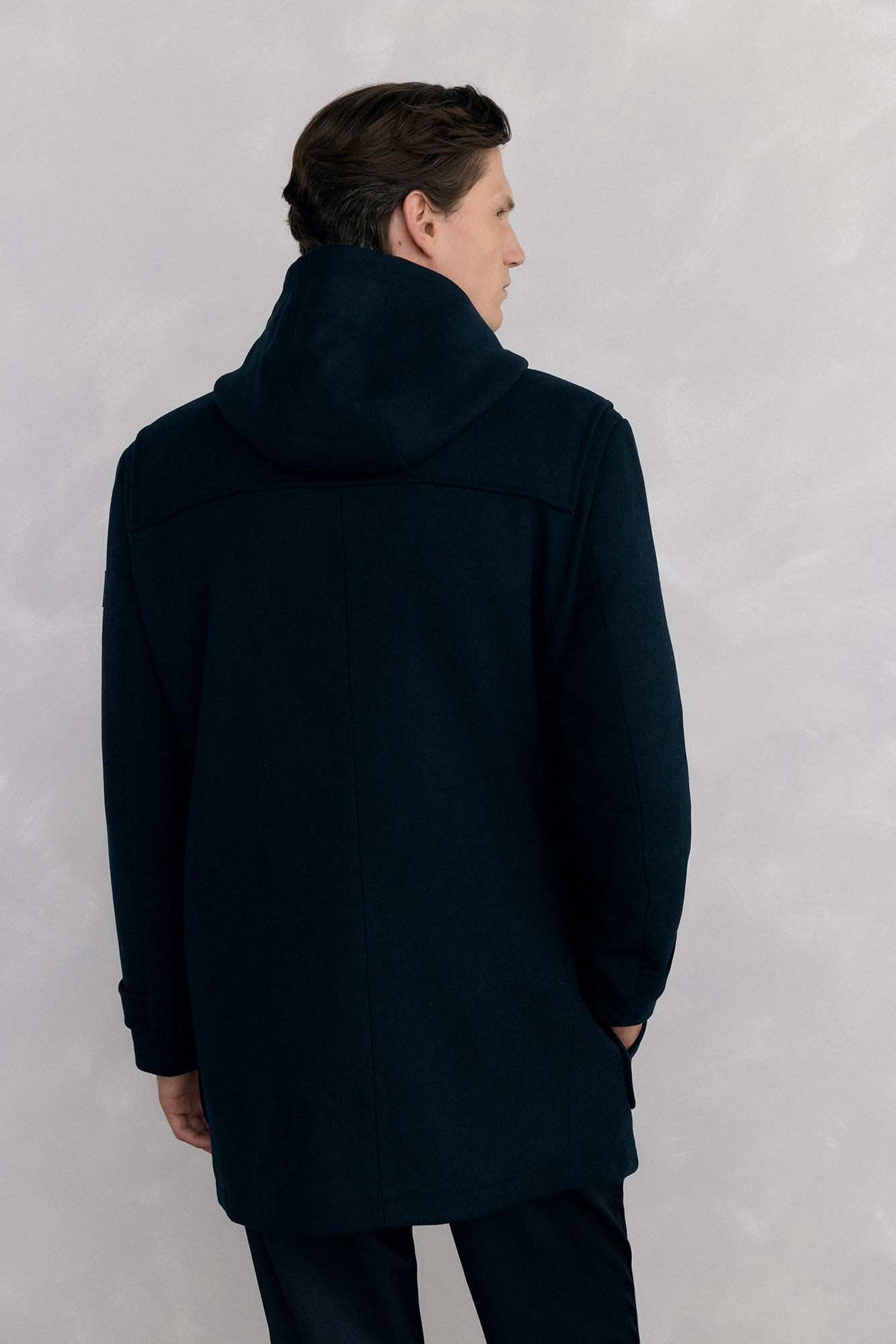 Pedro del Hierro Sobretudo de l&atilde; com alamares Azul