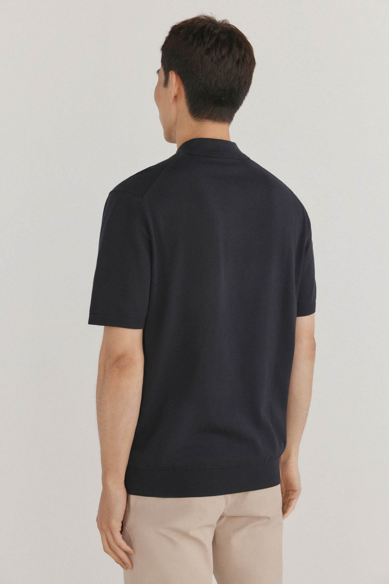 Pedro del Hierro Premium short sleeve cotton polo shirt jersey Blue