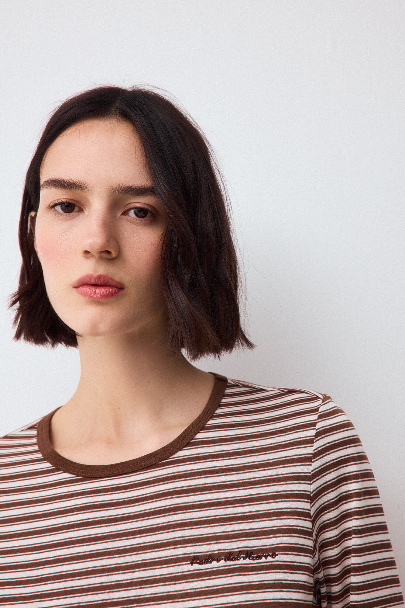 Pedro del Hierro T-shirt listrada de manga comprida