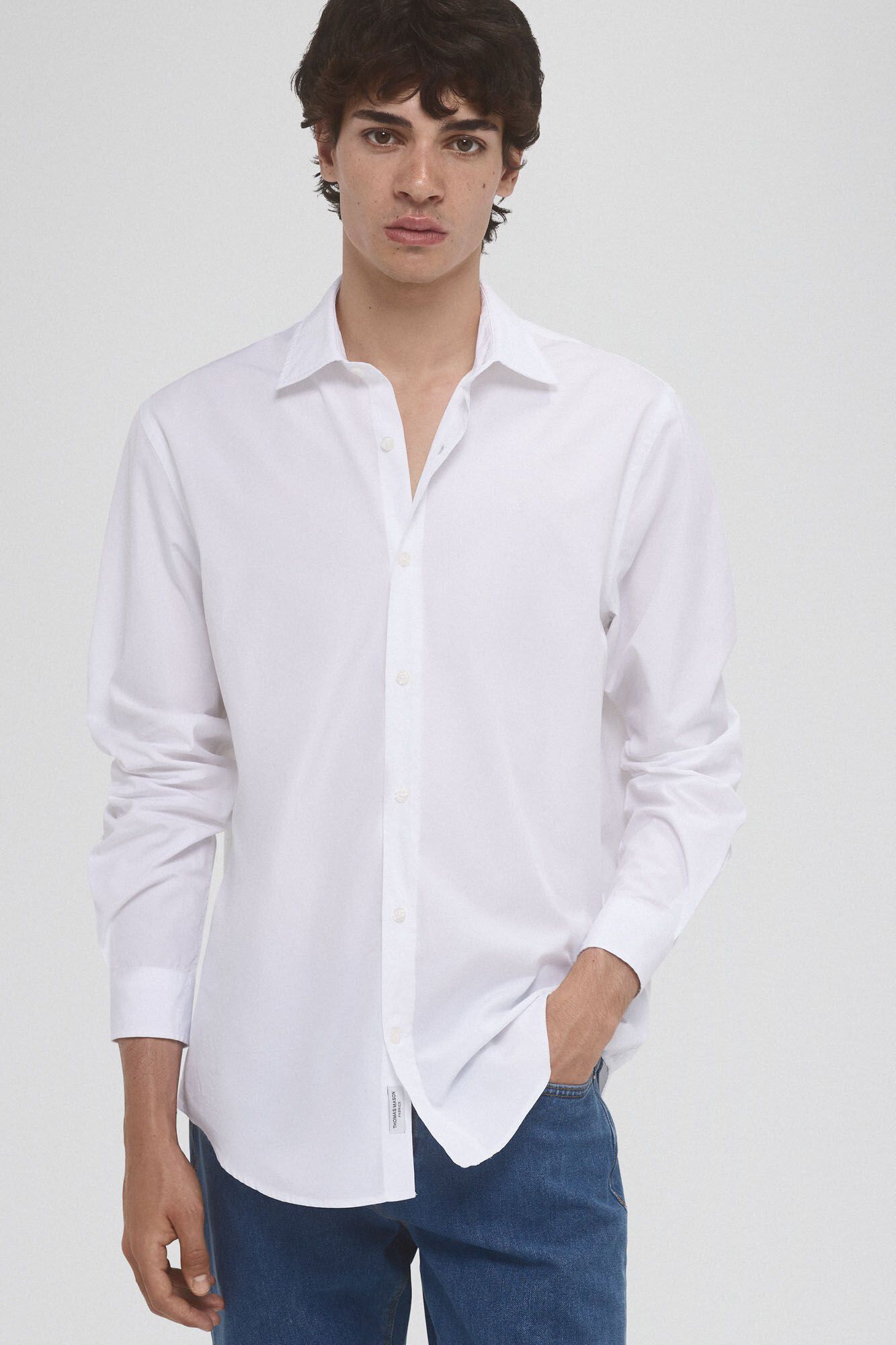 Pedro del Hierro Italian poplin shirt White
