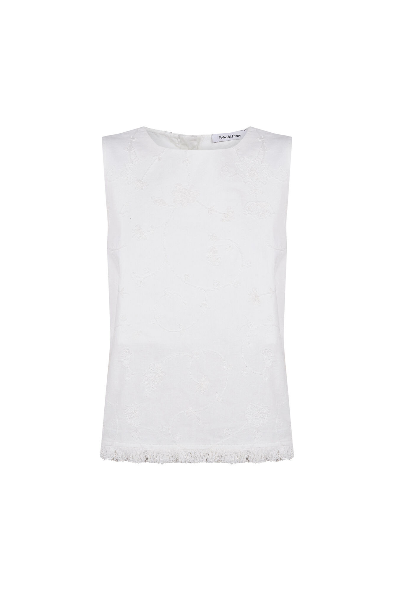 Pedro del Hierro Embroidered top White