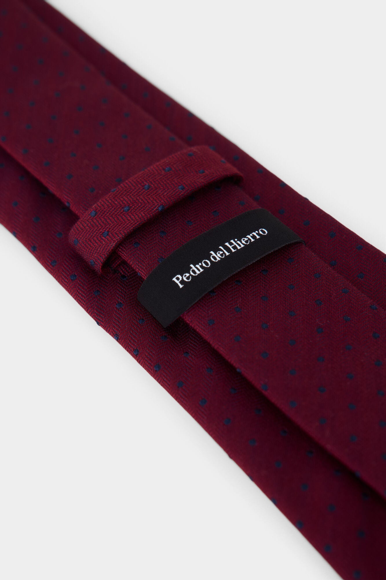 Pedro del Hierro Extra-fine silk tie Burgundy