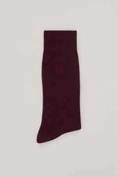 Pedro del Hierro Plain dress socks Burgundy