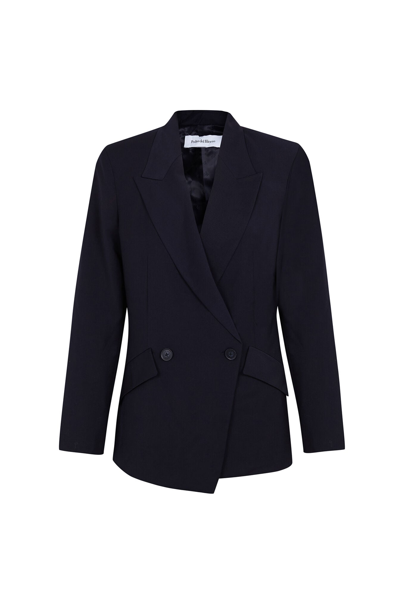 Pedro del Hierro Navy asymmetric blazer Blue