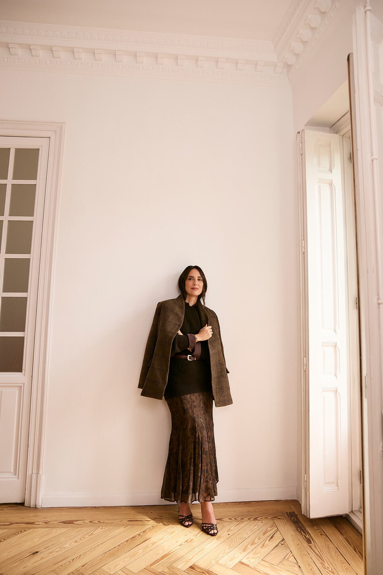 TFP by Tamara Falc&oacute; Fluid midi skirt