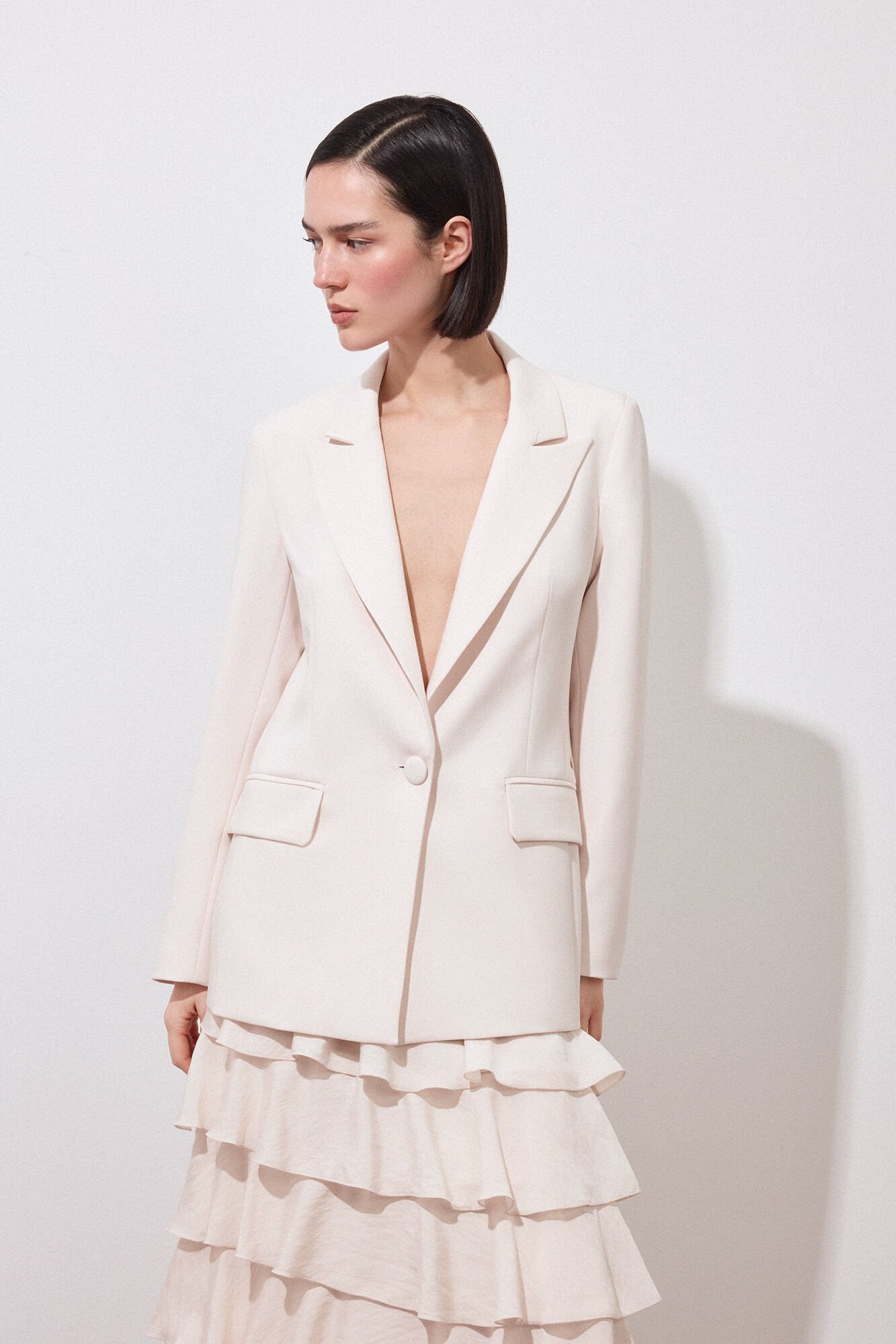 Pedro del Hierro Straight blazer Ecru