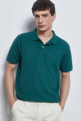 Pedro del Hierro Polo básico con logo bordado Verde