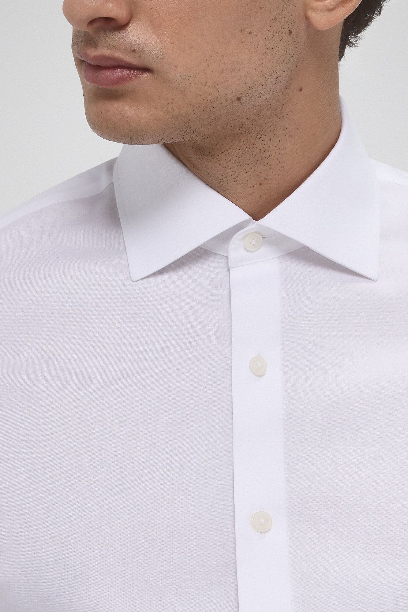Pedro del Hierro Abotoaduras de camisa social n&atilde;o ferro + resistente a manchas Branco