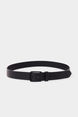Pedro del Hierro Leather belt with engraved logos Black