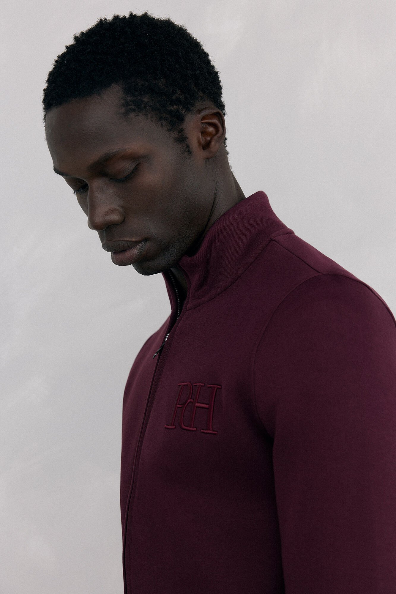 Pedro del Hierro Casaco de malha tecido t&eacute;cnico Bordeaux