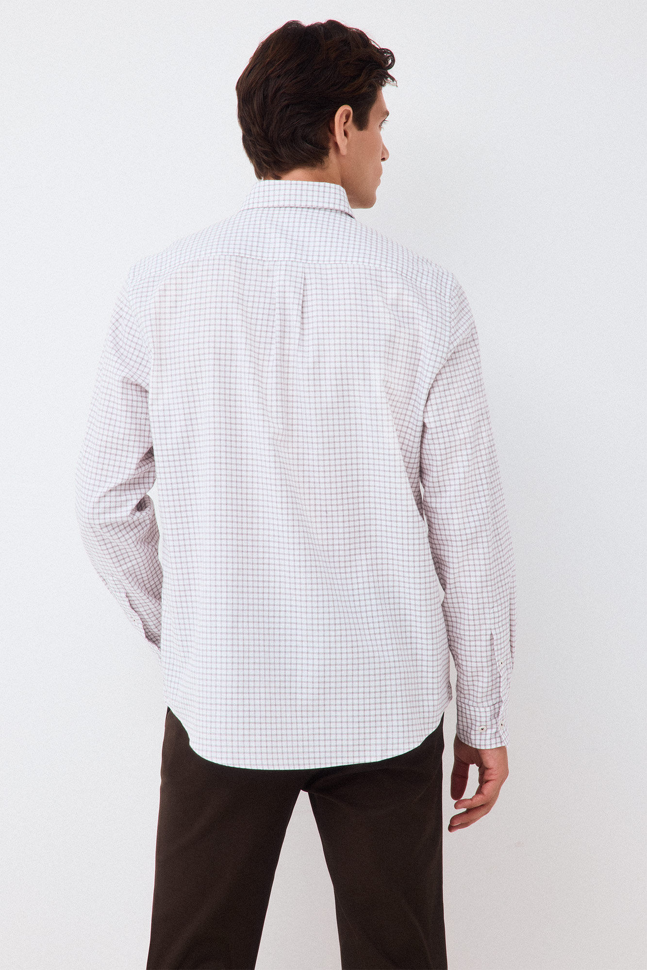 Pedro del Hierro Plaid shirt Burgundy