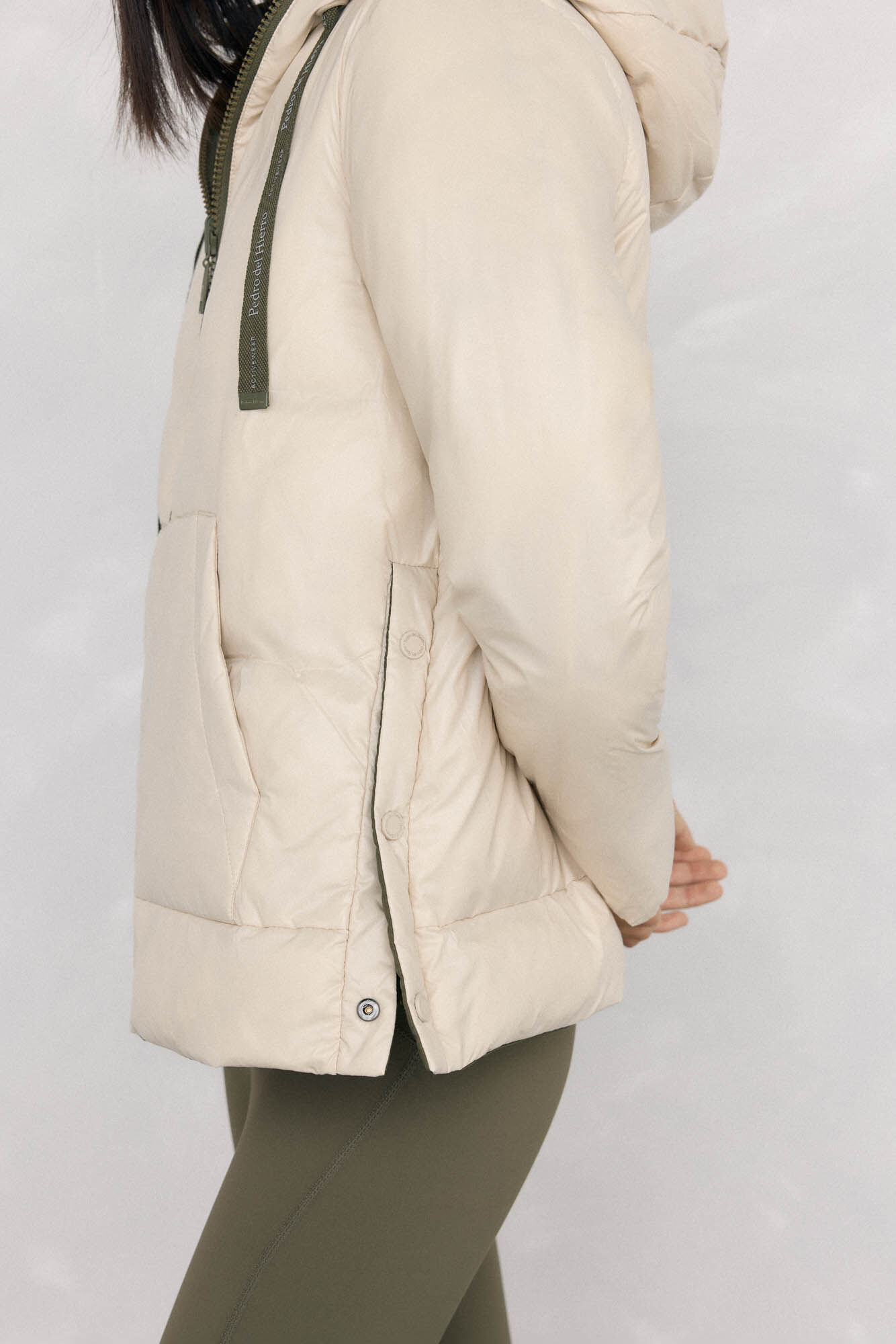 Pedro del Hierro Reversible hooded parka Green