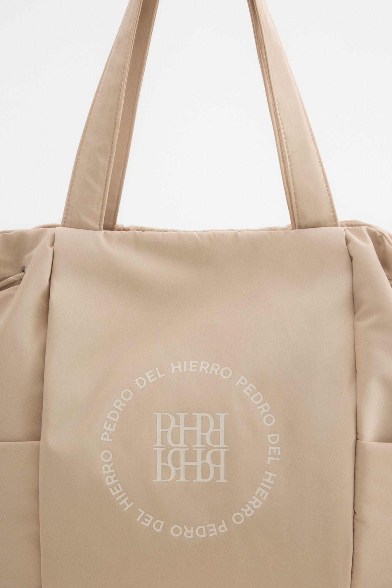 Pedro del Hierro Bolso lona grande Beige