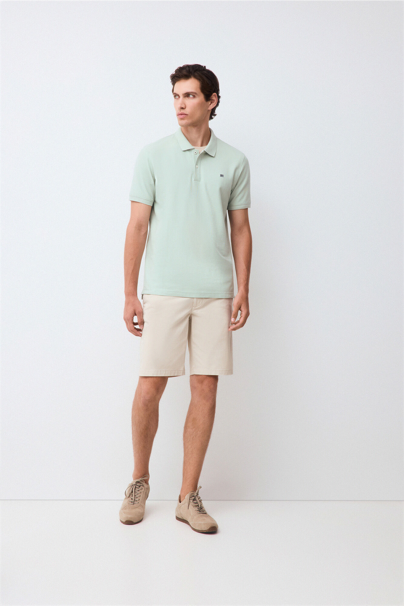 Pedro del Hierro Piqu&eacute; slim fit polo shirt Blue