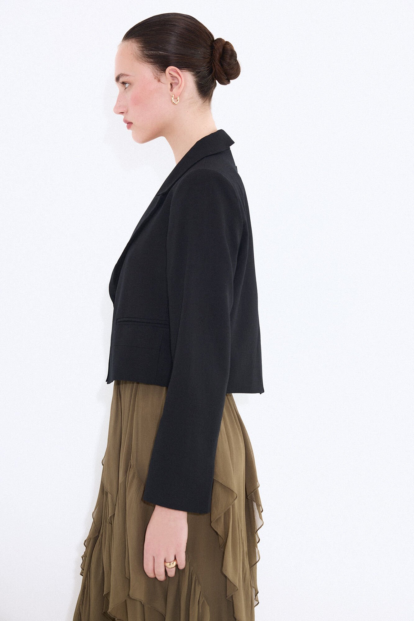 Pedro del Hierro Black crop blazer Black