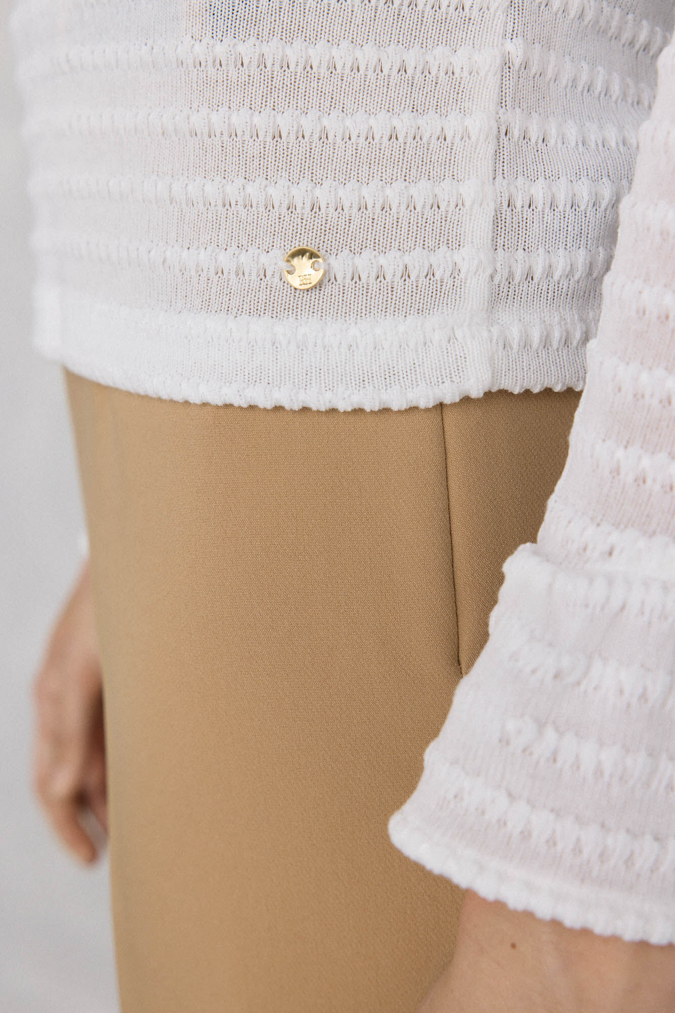 Pedro del Hierro Camiseta estruturada franzida Branco