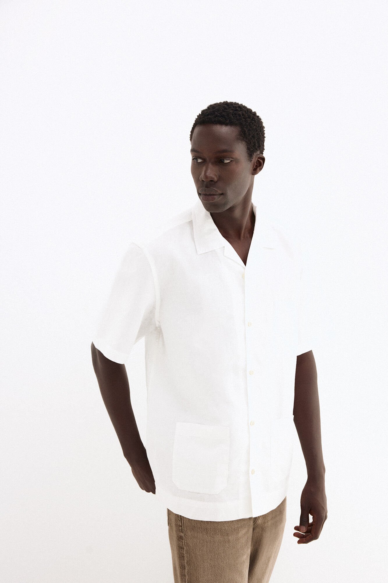 Pedro del Hierro Linen short sleeve Guayabera shirt