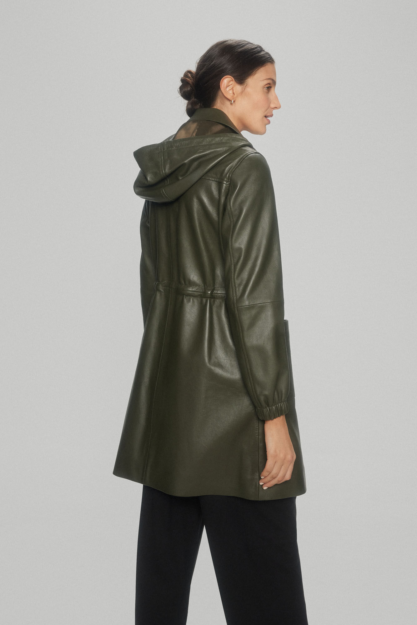 Pedro del Hierro Parka com capuz de napa Verde