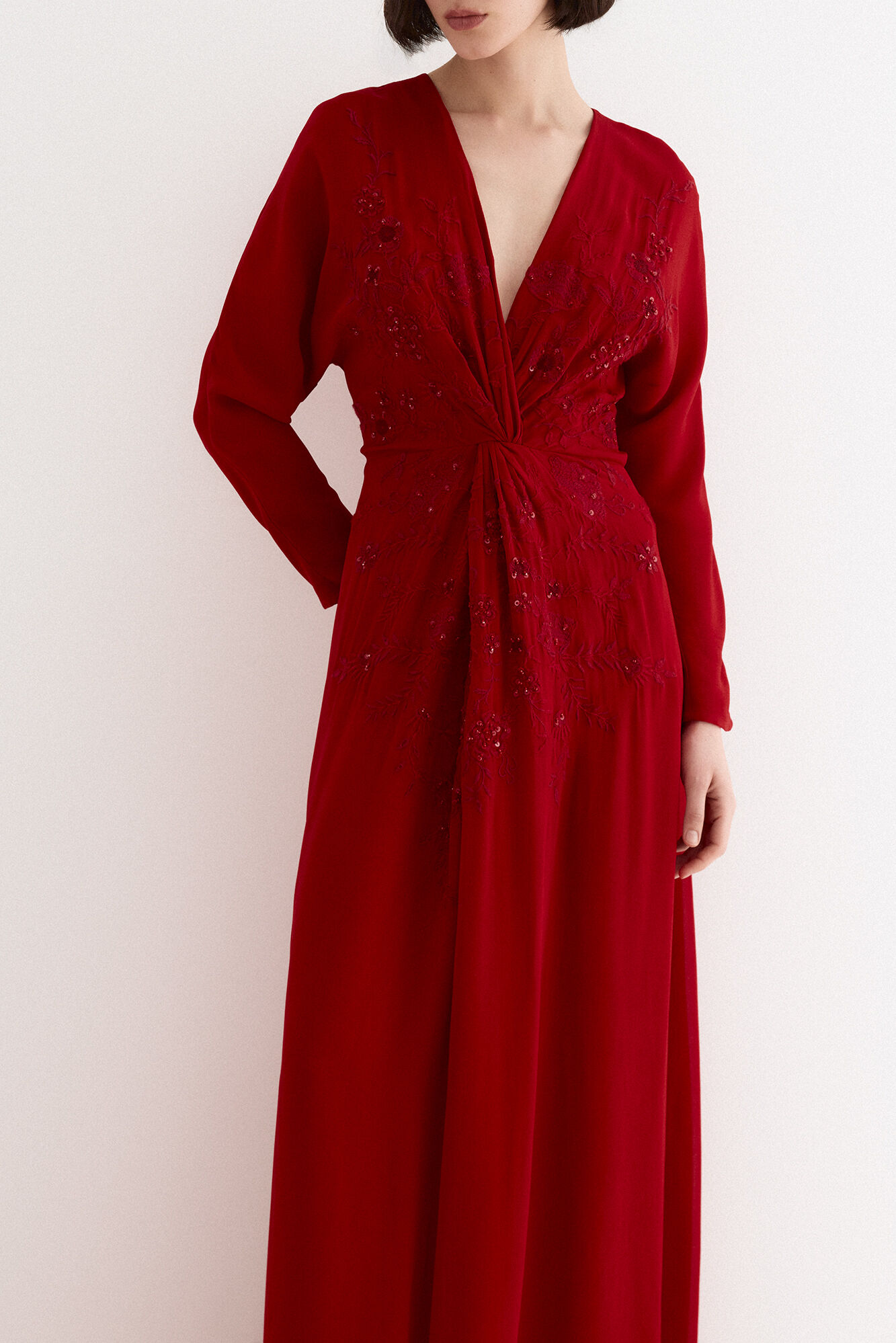 TFP by Tamara Falc&oacute; Embroidered dress Red