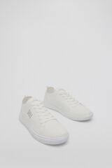 Pedro del Hierro Fabric lace-up trainer White