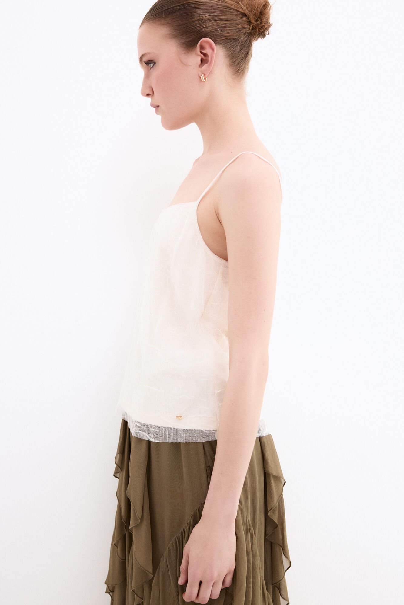 Pedro del Hierro Double vest top Brown