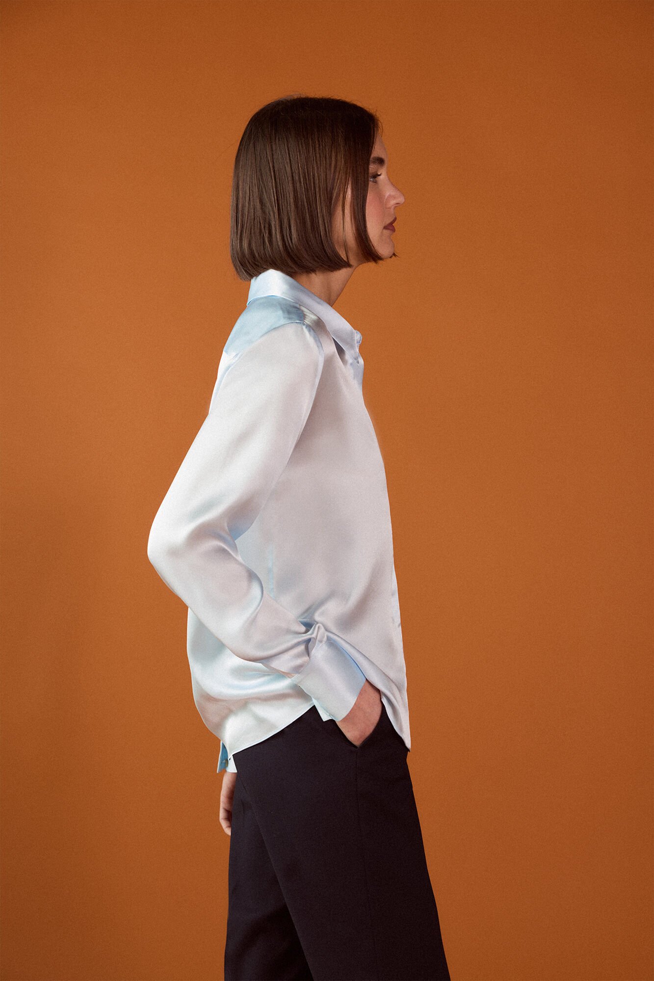 TFP by Tamara Falc&oacute; Silk blouse Blue