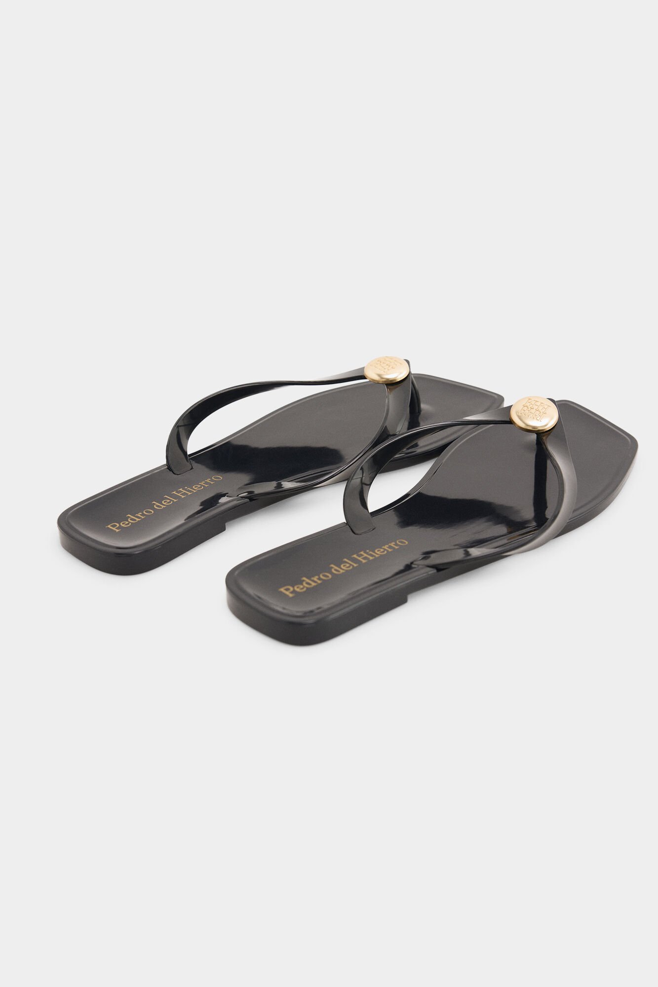 Pedro del Hierro Logo flip flop Black