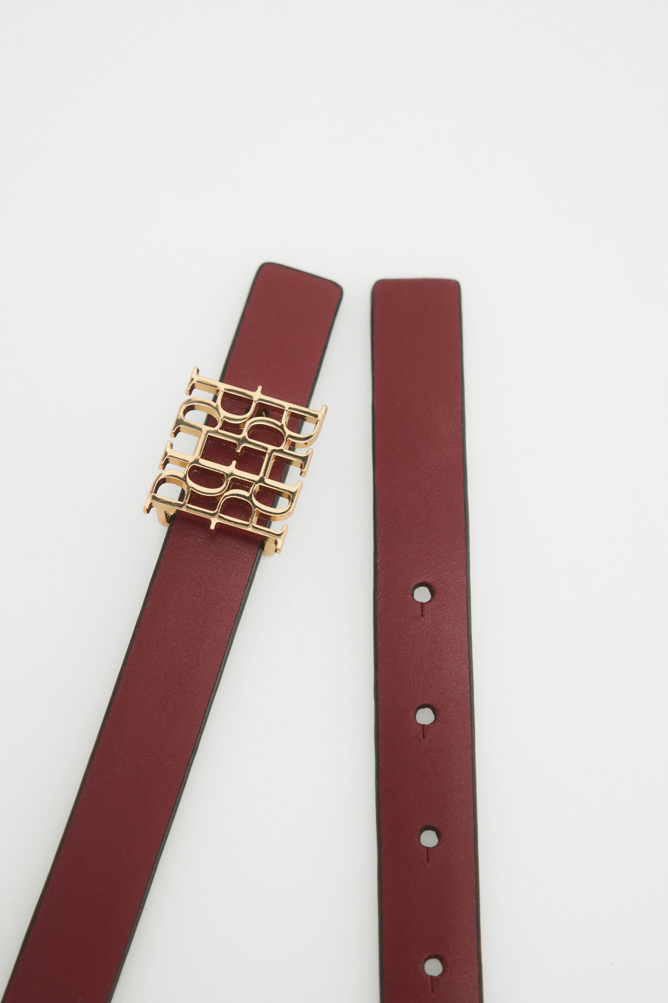 Pedro del Hierro Reversible leather belt Red