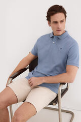 Pedro del Hierro Piqu&eacute; basic polo shirt Blue