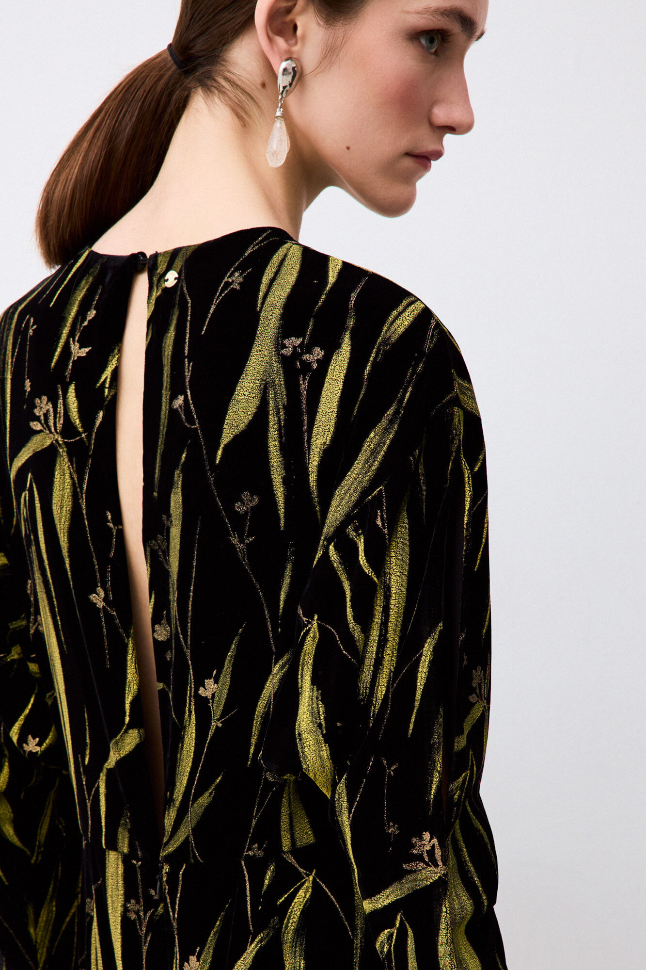 Pedro del Hierro Velvet long dress Black