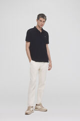 Pedro del Hierro Polo básica slim com logo bordado Azul