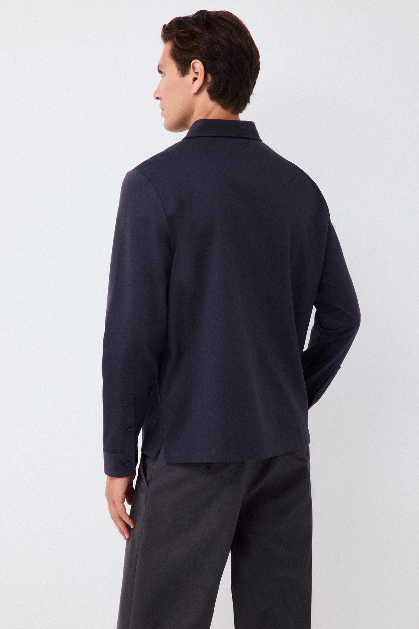Pedro del Hierro Polo de estrutura manga comprida Azul