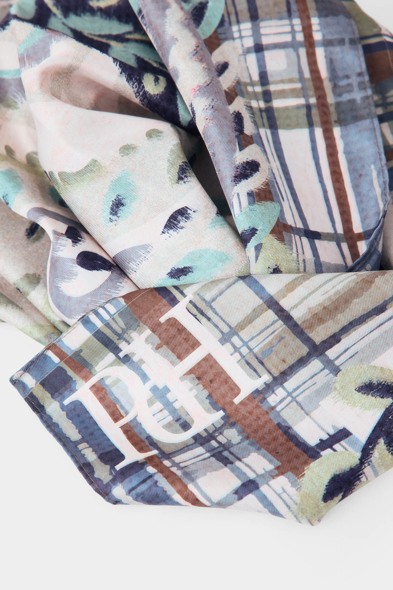 Pedro del Hierro Printed scarf Green