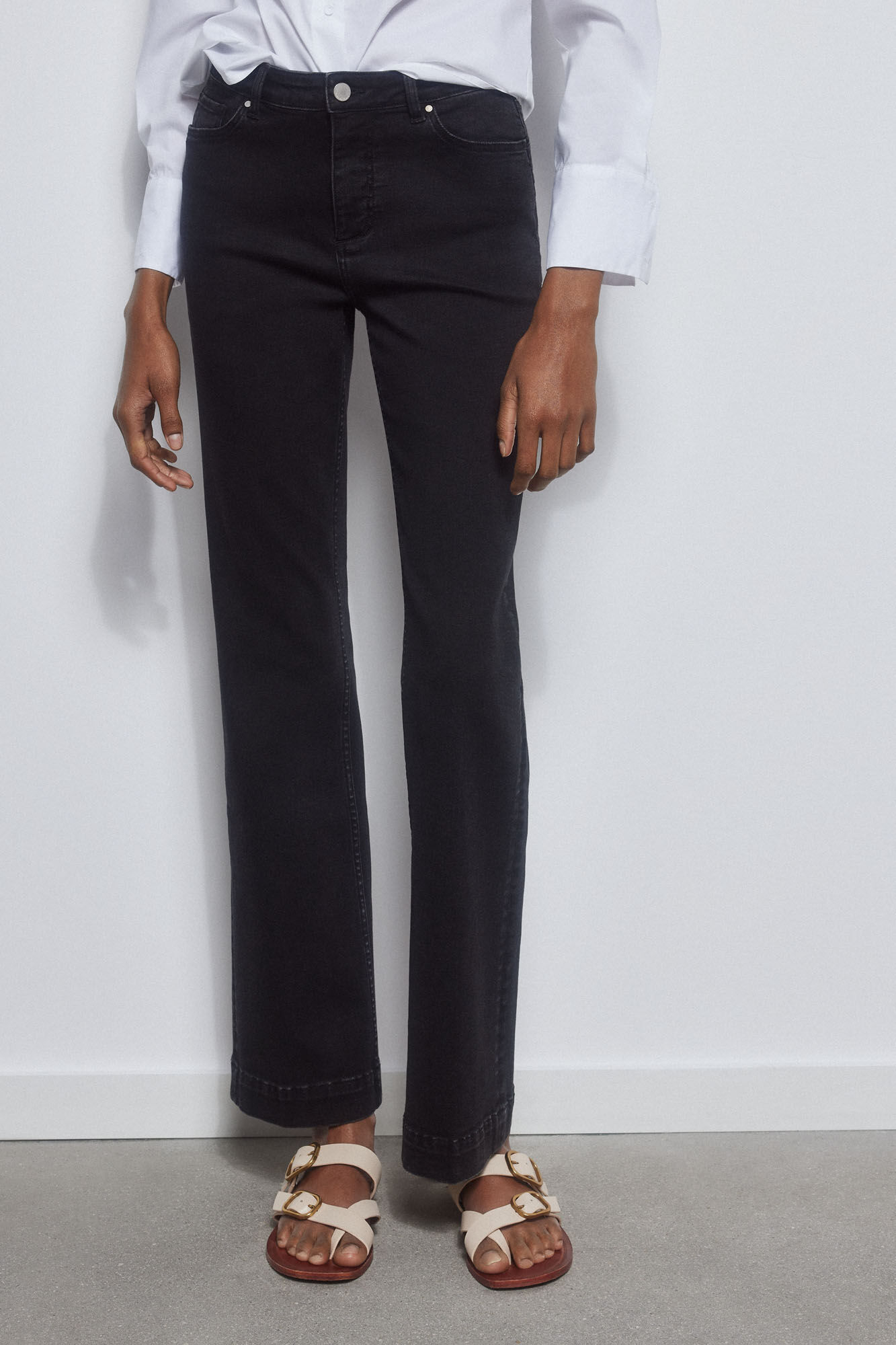 Pedro del Hierro Jeans push up flare lycra&trade; t400&trade; Cizento