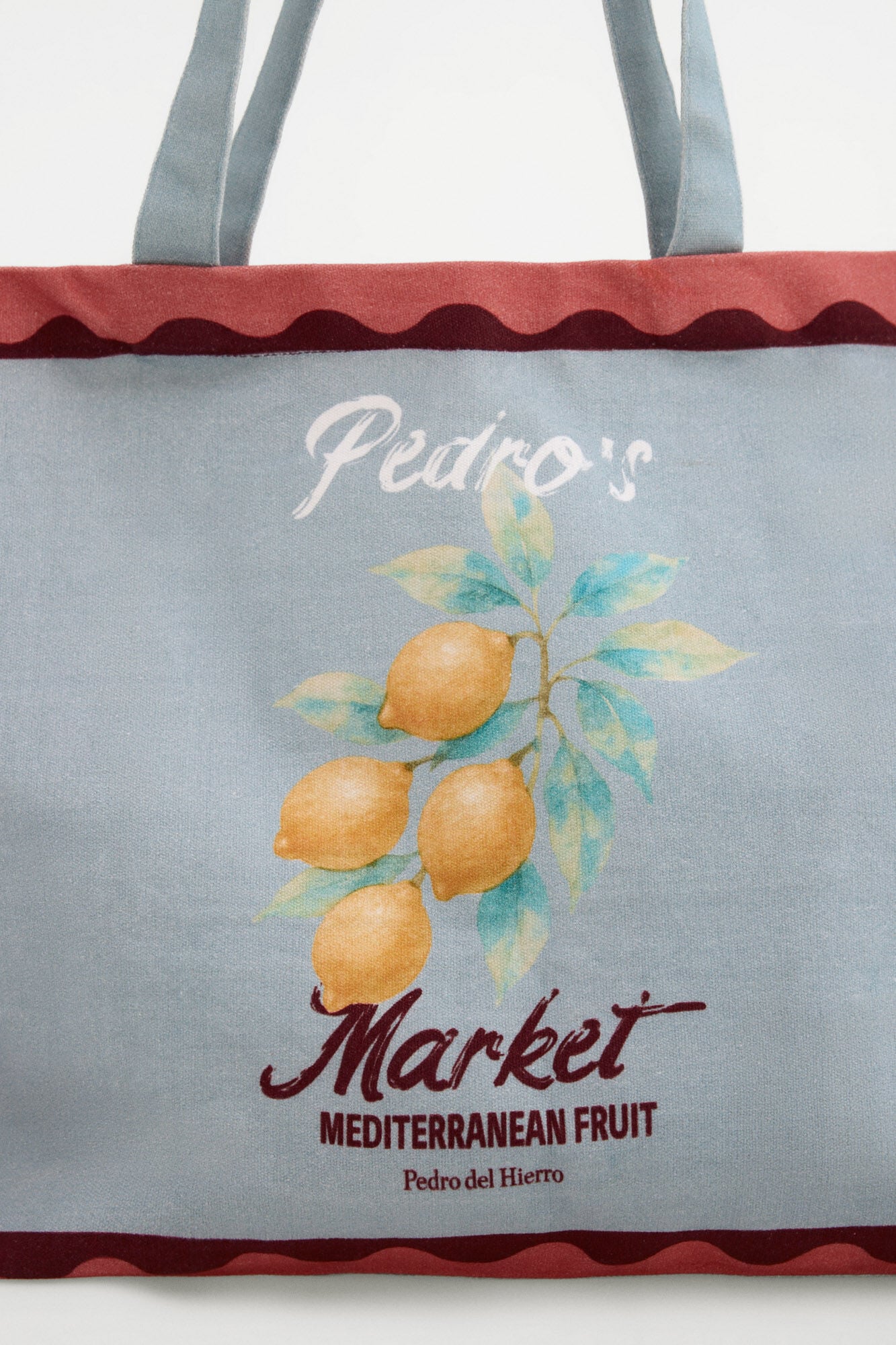 Pedro del Hierro Lemon print bag Turquoise