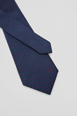 Pedro del Hierro Natural silk tie Blue