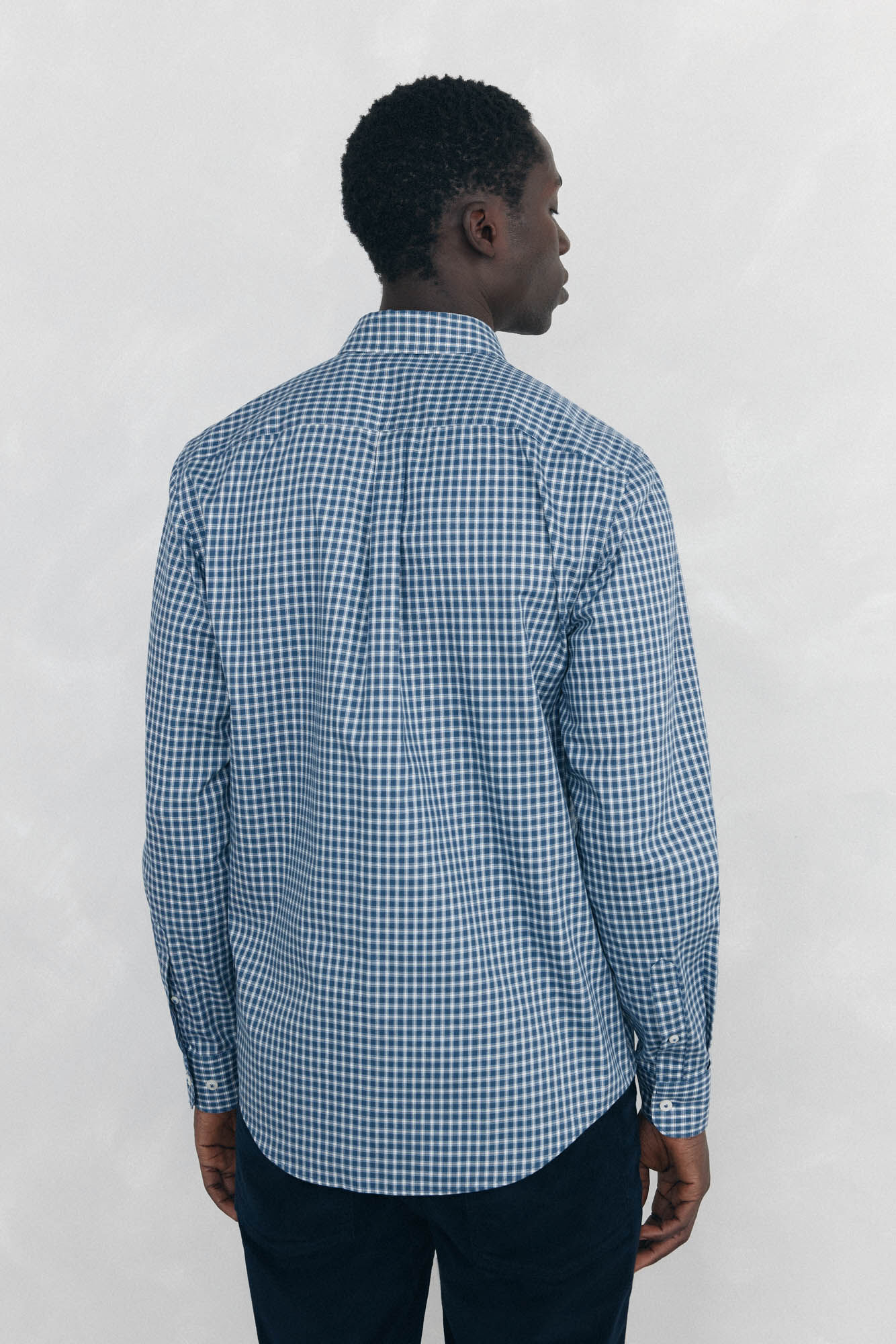 Pedro del Hierro Camisa non iron oxford cuadros Azul