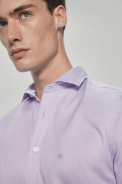 Pedro del Hierro Plain gabardine shirt Purple