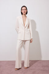 Pedro del Hierro Flare suit trousers Ecru