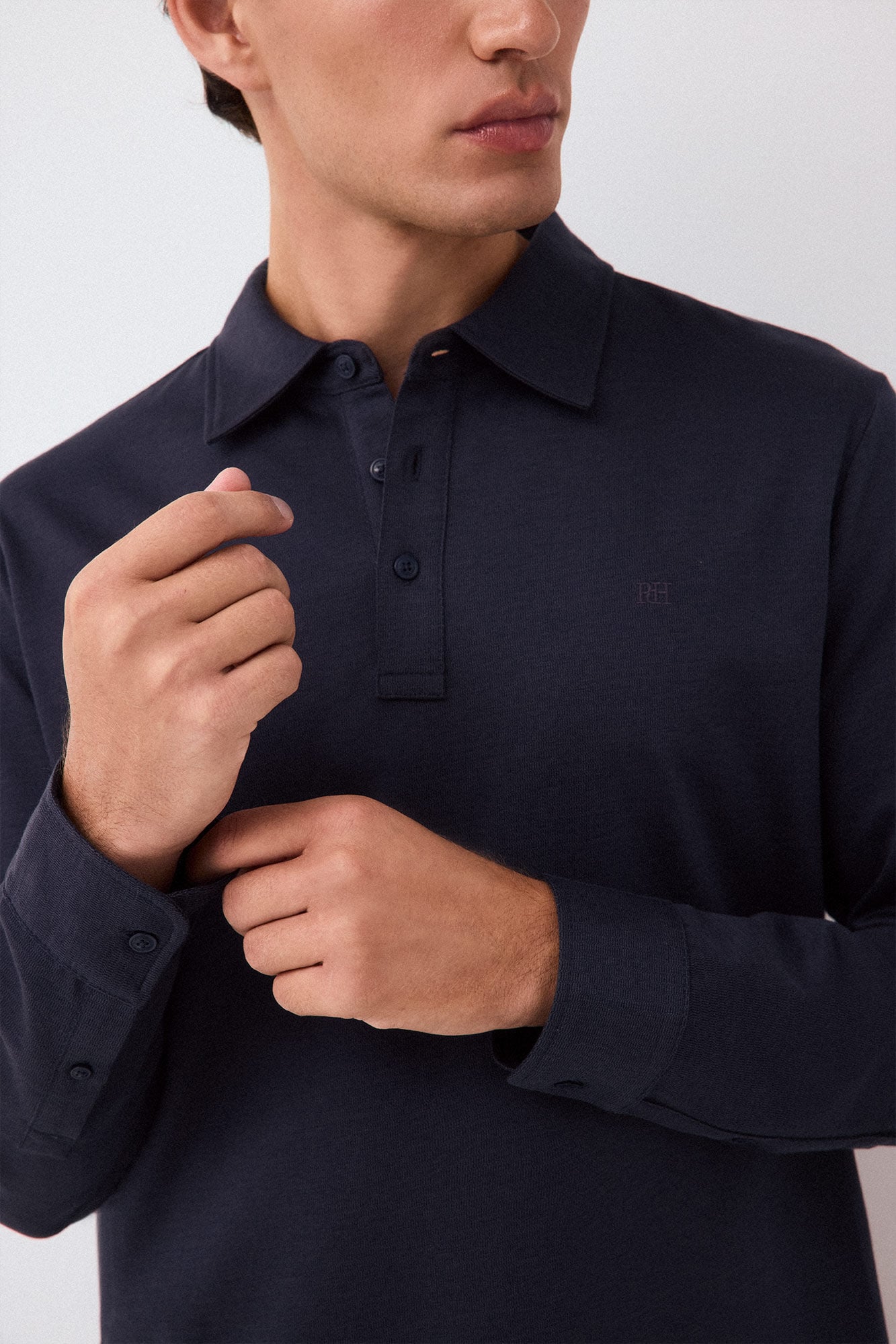 Pedro del Hierro Polo de estrutura manga comprida