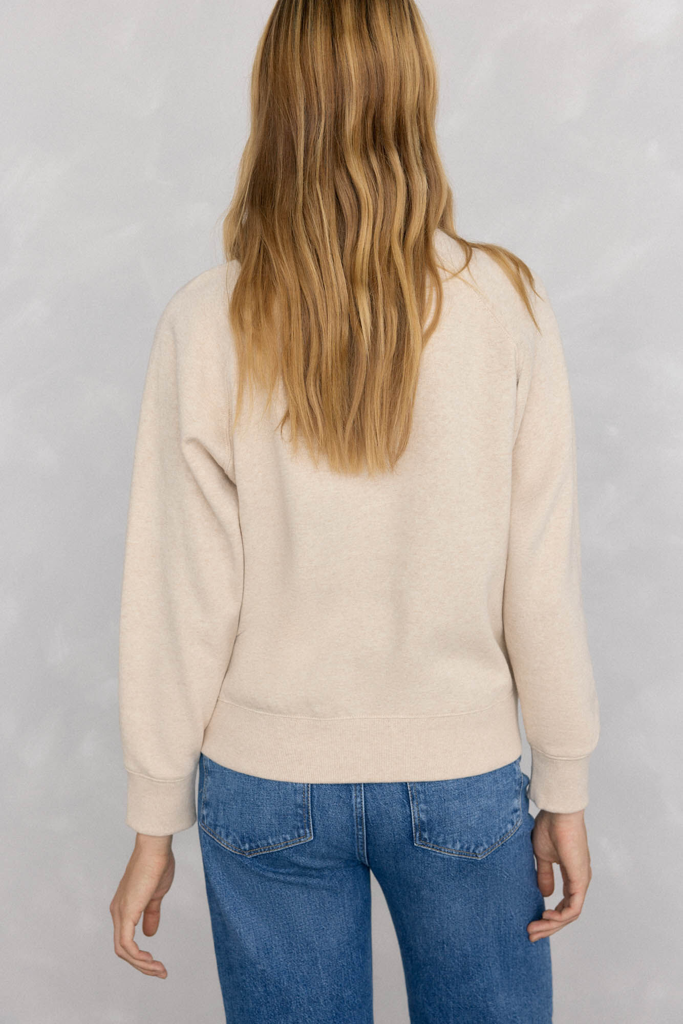 Pedro del Hierro Sweatshirt logo bordado Ecru