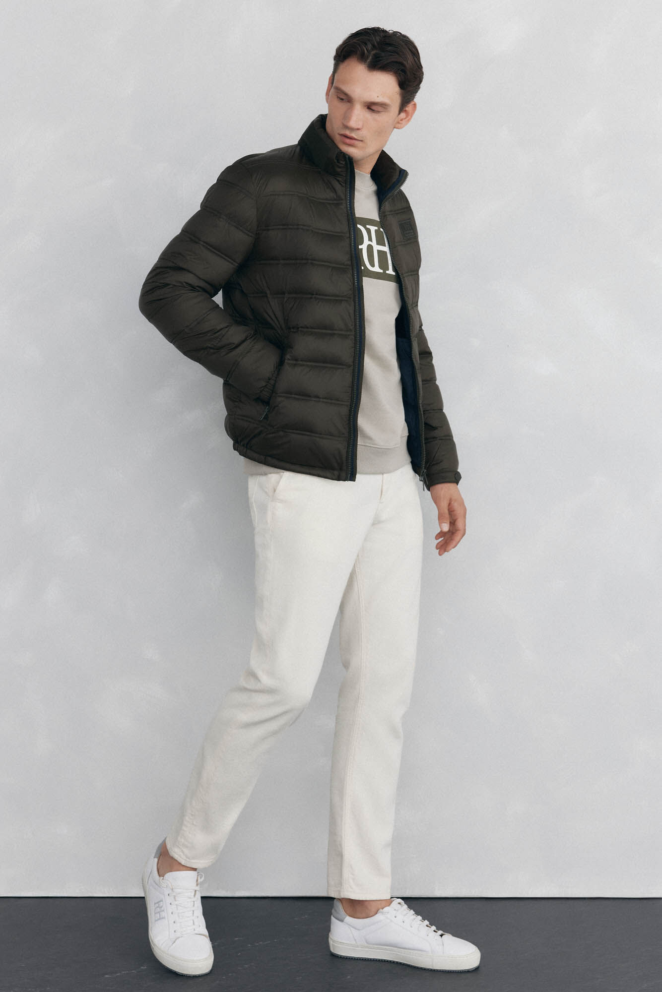 Pedro del Hierro Ultra-light quilted jacket Green