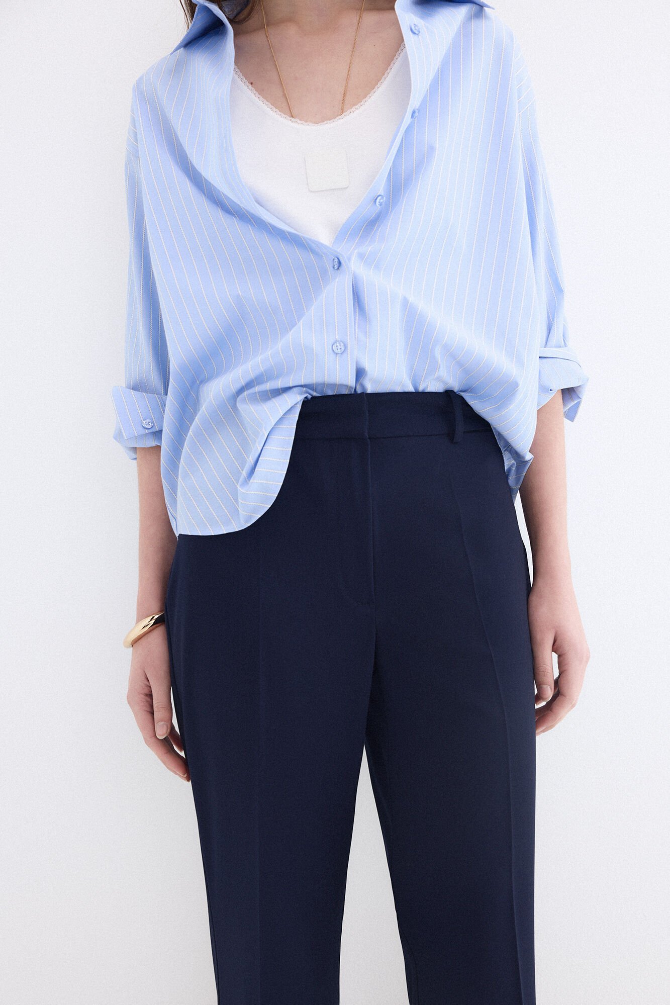 Pedro del Hierro Flare suit trousers Blue