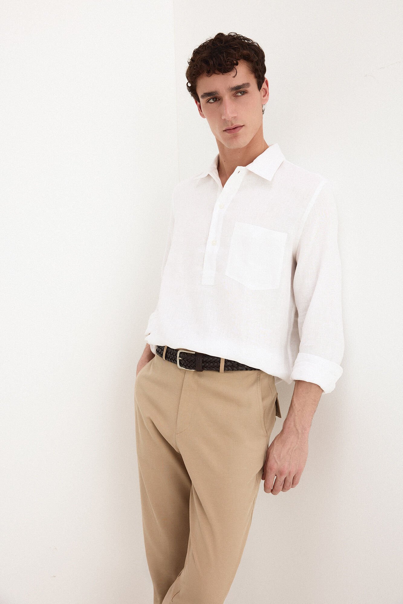 Pedro del Hierro Plain linen T-shirt
