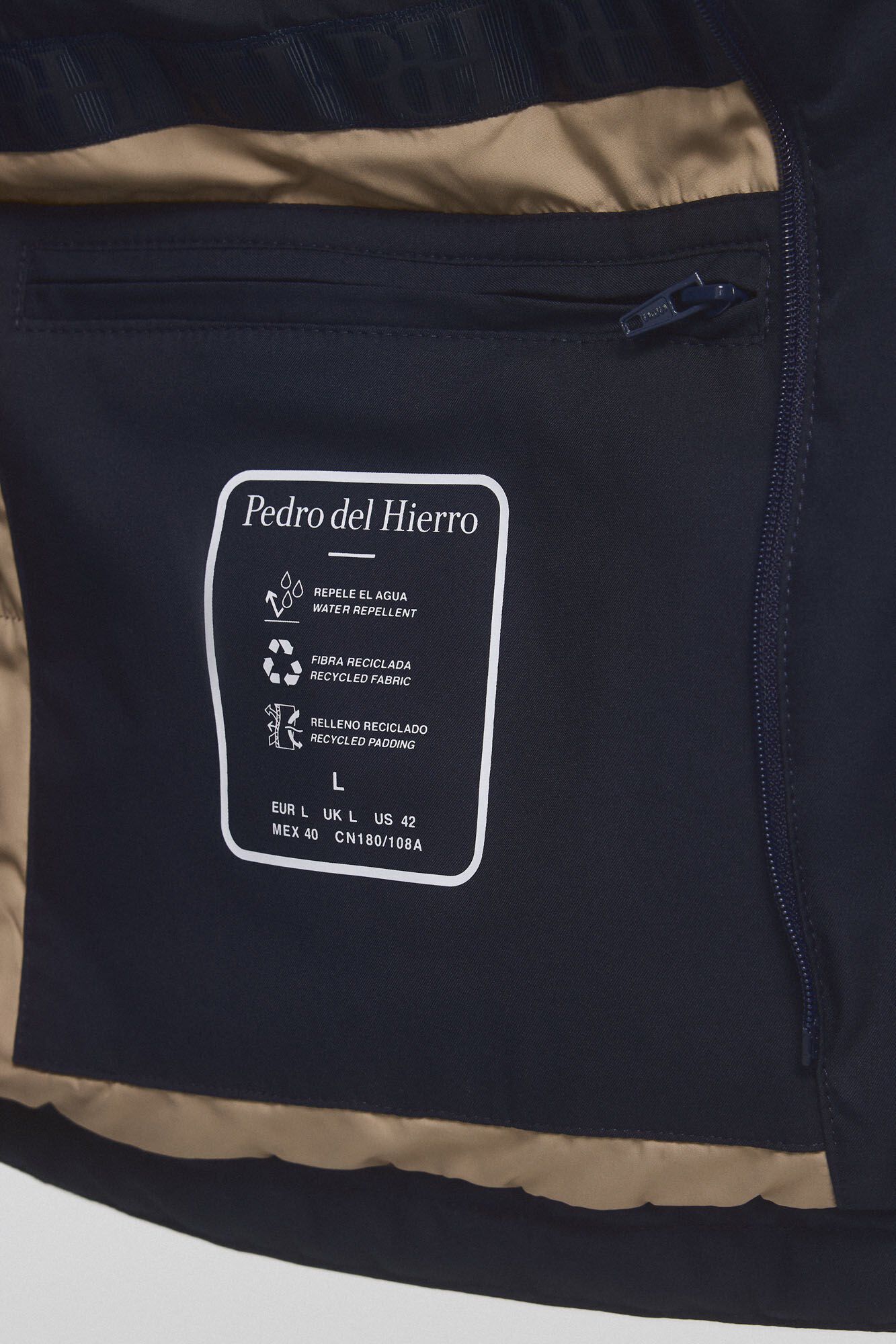 Pedro del Hierro Jacket with detachable hood Blue