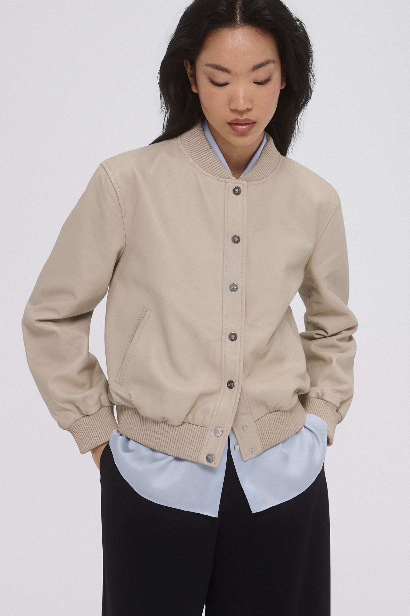 Pedro del Hierro Bomber nappa Ecru